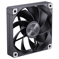 Ventilateur de boîtier PC SNOWMAN AS120 120 mm à roulement fluide 4 broches PWM - Refroidissement silencieux haute performance pour boîtier d'ordinateur et CPU, bruit de 15 à 35 dBA