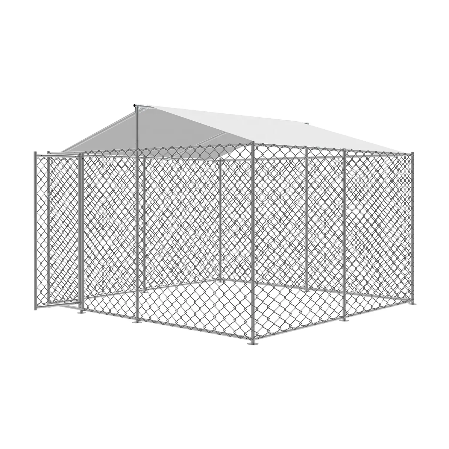 wholesale galvanized large chain link metal dog kennel crate outdoor pet house exercise pen dog run with cover