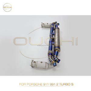 Tubo de escape de titanio OUCHI Catback para <span class=keywords><strong>Porsche</strong></span> 911 <span class=keywords><strong>Turbo</strong></span> S <span class=keywords><strong>991</strong></span>,2 3,8 T 2016-2019 silenciador de salidas cuádruples con válvula - Product Image 5
