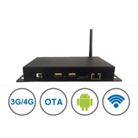Casing Logam 4K, Android Wifi Lan 4G 3G Media Box Player CMS Cloud Management untuk Android Digital Signage