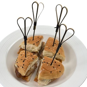 12厘米黑色剪刀Strick天然一次性打结串烧食品牙签商务聚会 - Product Image 4