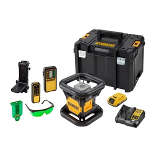 Nivel Láser Verde Industrial Autonivelante de 360 Grados con Líneas Cruzadas, Receptor y Kit de Batería - Product Image 1