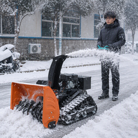 Machine de déneigement et de balayage télécommandée RC Crawler, souffleur, balayeuse, moteur Loncin 196cc EPA à essence pour cour