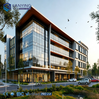 Edificio de Oficinas con Estructura de Acero Personalizable, Espacio de Trabajo Comercial Modular Prefabricado, Duradero y Energéticamente Eficiente, Certificación CE