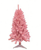 Sapin de Noël artificiel en PVC de haute qualité, 90 cm, rose, bleu, blanc, articulé, léger, pour intérieur/extérieur, décoration de fêtes
