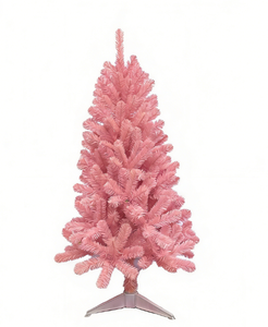 Sapin de Noël artificiel <span class=keywords><strong>en</strong></span> PVC de haute qualité, 90 cm, rose, bleu, blanc, articulé, léger, pour intérieur/extérieur, décoration de fêtes - Product Image 2
