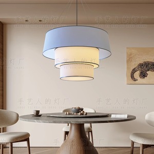 Lustre rond de style japonais Wabi Sabi, E27, six têtes, pour salon, bureau, salle à manger, salon de thé, hôtel - Product Image 5