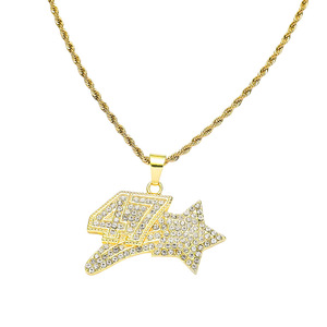 Collar con Colgante Geométrico de Números Estelares, Estilo Hiphop Personalizado, Collares para Hombre, Joyería de Moda al por Mayor, Gran Venta 2026 - Product Image 6