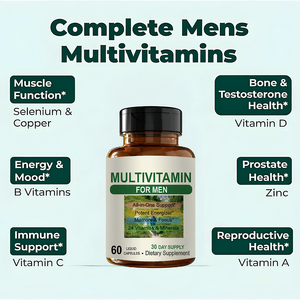 วิตามินรวมสำหรับผู้ชาย เมทิลเลต วิตามินเพิ่มพลังงาน เสริมสร้างภูมิคุ้มกัน สุขภาพผู้ชาย วิตามินรวมพรีเมียมประจำวัน แร่ธาตุเสริม อาหารเสริมแบบแคปซูล - Product Image 2