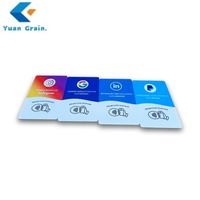 Anpassbare Bedruckbare PVC RFID/NFC Visitenkarte mit Mini-Tag Wasserdichter NTAG213 Chip für Zahlung & Zugangskontrolle