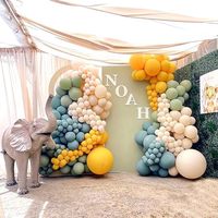 Ballons en latex rétro de 18 pouces, brun nude, beige mat, rose poussiéreux, vert foncé, décoration de fête d'anniversaire, décoration neutre pour baby shower