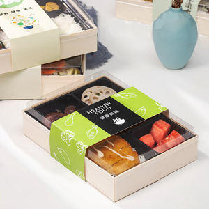 Conteneur alimentaire en bois biodégradable pour la restauration, les plats à emporter, la boulangerie, les fromages, les charcuteries, les sushis - Product Image 3