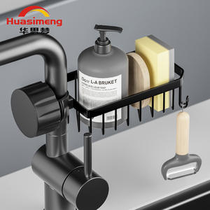 Huasimeng - Soporte de acero inoxidable para grifo, escurridor con clip, almacenamiento montado en la pared para jabón y esponja de cocina - Product Image 1