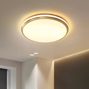 Lámpara LED Moderna Minimalista de Cobre para Dormitorio, Sala de Estar, Lámpara LED Nórdica Ultrafina para Balcón y Pasillo, 6000K CCT - Product Image 3