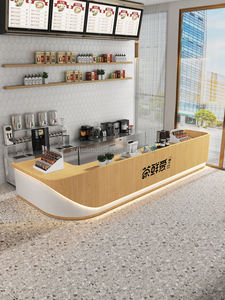 Conception de magasin personnalisée Meuble électronique pour magasin Armoire légère Armoire <span class=keywords><strong>haute</strong></span> étagère murale Comptoir de bar pour magasin Réception à vendre - Product Image 2