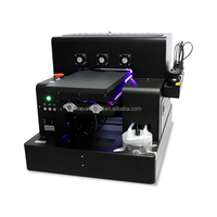 Printer Flatbed UV Inkjet A4 Desktop Kecil untuk Bahan Fleksibel Semi-Otomatis Multiwarna