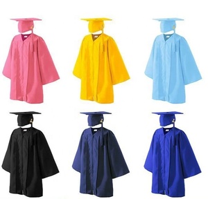 Conjunto de vestido de graduación de jardín de infantes personalizable para niños, <span class=keywords><strong>gorro</strong></span> y vestido de graduación para uso escolar - Product Image 1
