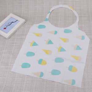 Logo Custom Print Disposable Non woven Plastic Restaurant Apron Bib