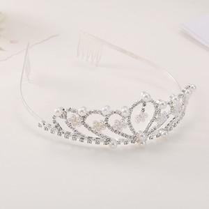 Pretty Fashion Girl Tiara Accesorios para el cabello Hermosa princesa Crystal Tiaras y <span class=keywords><strong>coronas</strong></span> para fiesta <span class=keywords><strong>de</strong></span> baile - Product Image 4