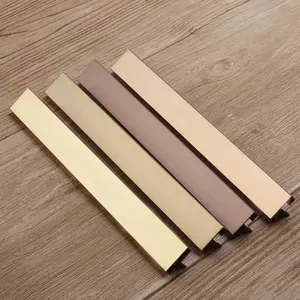 201 304 T Profiles Customized Size For Decorative Stainless Steel T Shape Tile Trim Rose Gold Tile Trim
