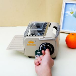 Réchaud de <span class=keywords><strong>camping</strong></span> portable 2-<span class=keywords><strong>en</strong></span>-1 1200W, réchaud à gaz kaki rétro pour tente et pique-nique - Product Image 2