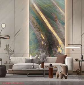 Pierre de luxe du Brésil, <span class=keywords><strong>granit</strong></span> rouge flamme vert naturel, pierre translucide, dalle translucide, panneaux muraux, décoration intérieure, meuble-lavabo de cuisine - Product Image 3