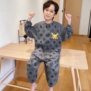 Sac de couchage pour enfants, <span class=keywords><strong>pyjama</strong></span> une pièce pour garçons, 100% coton pur, vêtements de maison mignons à motifs de dessins animés, disponible en gros - Product Image 4