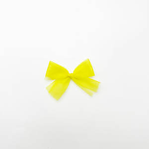 女の子のためのカスタマイズされた夏Ombre Tulle弓ヘアアクセサリー白生地 - Product Image 5