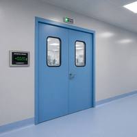 Porte d'hôpital moderne en acier galvanisé, hermétique et coupe-vent, de qualité supérieure, pour salle blanche médicale et laboratoire, vente en gros