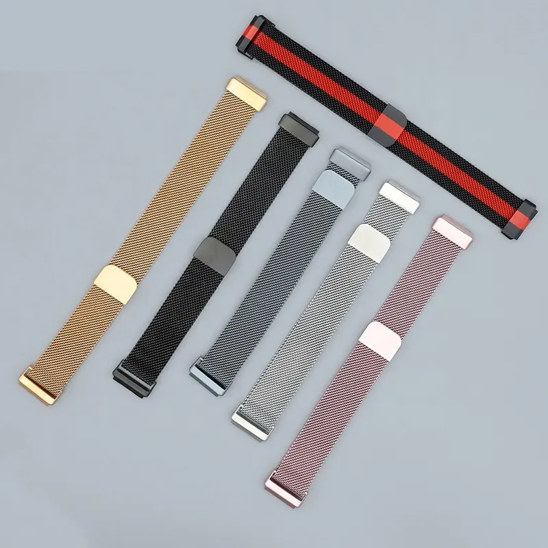 Magnetic NFC universal Metal Watchband for Huawei Band 7 Bracelet Strap Stainless Smart Watch Accessories