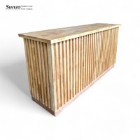 Table de bar pliante en bois naturel pour réceptions de mariage et événements