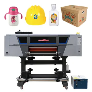 Kingjet uv dtf impressora com laminador Roll to Roll UV DTF Printing Printer Preço de atacado 2 em 1 Combo Set UV DTF Printer