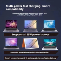 Adaptateur mural PD 65W USB Type C Chargeur rapide avec protection OTP Neuf pour Macbook Redmi Laptop Lenovo MateBook HP