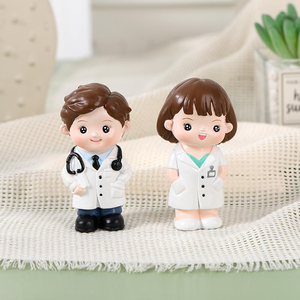 Cute Doctor's Day <b>Gift</b> Doctor Figurine Ornament White Coated <b>Angel</b> Birthday Cake Baking Decoration Crafts - Product Image 5