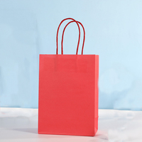 Sac en papier kraft personnalisé pour collation Sac d'emballage alimentaire portable Sacs d'emballage pour sandwich à pain à emporter avec poignée torsadée