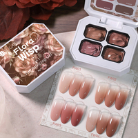 UR SUGAR 4 couleurs/ensemble, logo personnalisé, gel de peinture multi-usages, palette, effet blush, dégradé sans couture, éponge, gel polish