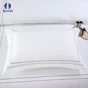 Blanco puro 100% algodón King Size Juego de cama de Hotel 3 4 5 estrellas Suministros de hotel Sábana de hotel suave - Product Image 3