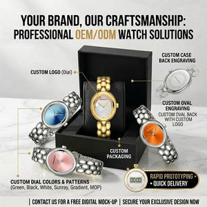 Reloj de Cuarzo de Acero Inoxidable Pulido y Delicado con Acabados de Correa Intercambiables para Ocasiones de Negocios y Casuales - Product Image 2