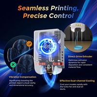 FLASHFORGE AD5M 3D Printer 1-klik otomatis penuh kalibrasi 600mm/S presisi berkecepatan tinggi CoreXY setiap lapisan pipa bisa ditukar cepat baru