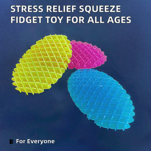 Plastic Decompression Squeeze Toy Stress Relief Fidget <b>Worm</b> Squish Sensory Toy for Kids and Adults - Product Image 2