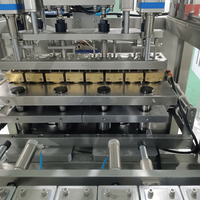 Ligne de production entièrement automatique à remplissage à chaud pour baumes, rouges à lèvres, cires et onguents, avec tunnel de congélation et capsuleuse à positionnement visuel