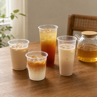 Vasos de PP de Grado Alimenticio de 24 oz, 90 mm, Transparentes, para Jugos, Smoothies, Cafeterías, Comida para Llevar, Fábrica OEM ODM