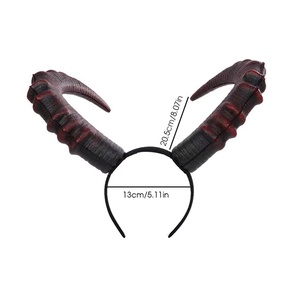 Serre-tête en plastique avec cornes <span class=keywords><strong>de</strong></span> démon, pour Pâques, Halloween, accessoires <span class=keywords><strong>de</strong></span> cosplay gothique pour femmes, accessoires <span class=keywords><strong>de</strong></span> fête <span class=keywords><strong>de</strong></span> carnaval, accessoires <span class=keywords><strong>de</strong></span> fête Reine Maléfique - Product Image 5