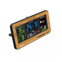 Station météo sans fil EMAF pour la maison, avec horloge numérique LCD couleur, alarme, température, humidité et prévisions météo, pour intérieur et extérieur