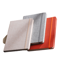 Cuaderno Térmico Personalizable con Logotipo, Tapa Dura de Tela con Textura de Lino A5, Papelería Corporativa, Promoción de Ventas, 100 Hojas