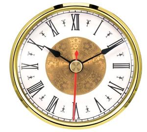 Quartz <strong>Clock</strong> Insertion <strong>Movement</strong> 80mm <strong>Clock</strong> Inset <strong>Movement</strong> 3-1/8&quot; Gold Roman <strong>Clock</strong> <strong>Insert</strong> - Product Image 3