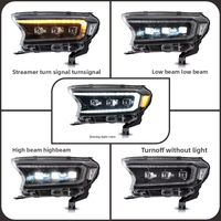 Vente en gros usine : Ensemble de phares LED modifiés avec clignotants séquentiels pour Ford Ranger 2015 et modèles ultérieurs, phare avant de pick-up