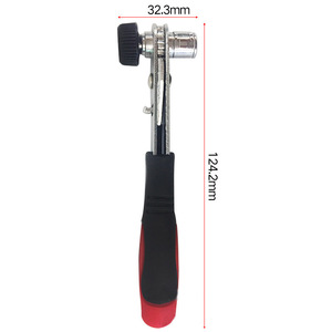 DZT <b>Mini</b> <b>Ratchet</b> Wrench 1/4 Inch Metric Hex Drive With Red Black Handle For Steel Wire Repair - Product Image 4
