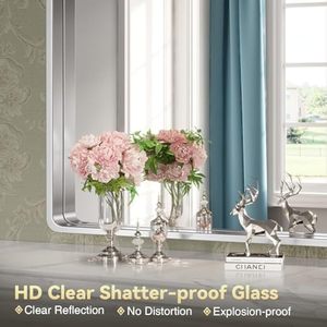 Miroir mural décoratif moderne de qualité supérieure avec cadre durable de différentes formes pour la décoration d'hôtel de bureau à domicile - Product Image 3