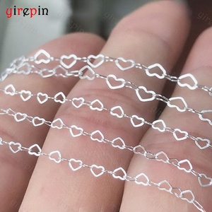 Cadenas de corazón de alta calidad de 2mm y 2,8mm a granel para hacer joyas, pulsera, cadena de plata 925 genuina - Product Image 3
